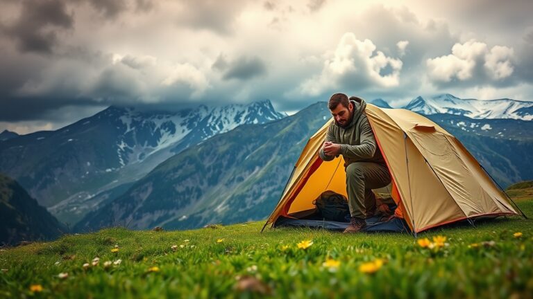 Sei auf plötzliche Wetterwechsel beim Campen in den Alpen vorbereitet. Unsere Tipps helfen dir, sicher und komfortabel die Natur zu genießen.