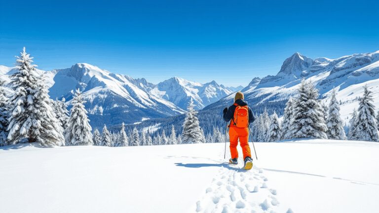 Erlebe das Schneeschuhwandern in der Ruhe der Tiroler Alpen und entdecke atemberaubende Landschaften und unvergessliche Momente im Schnee.