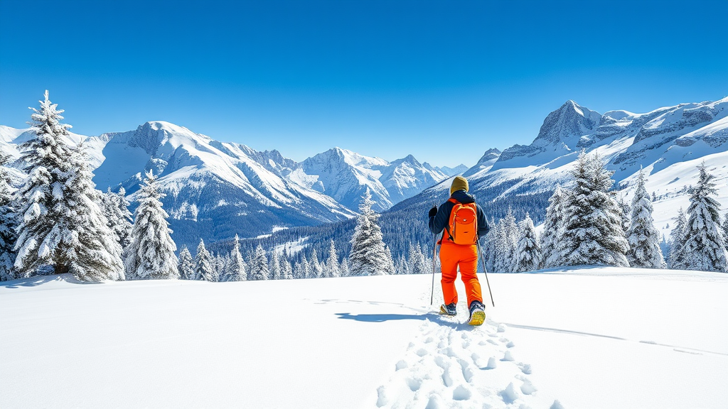 Erlebe das Schneeschuhwandern in der Ruhe der Tiroler Alpen und entdecke atemberaubende Landschaften und unvergessliche Momente im Schnee.