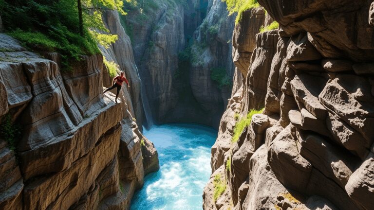 Erlebe Adrenalin pur beim Canyoning in der Nähe von Schwaz! Stürze dich in aufregende Abenteuer zwischen Schluchten und Wasserfällen.
